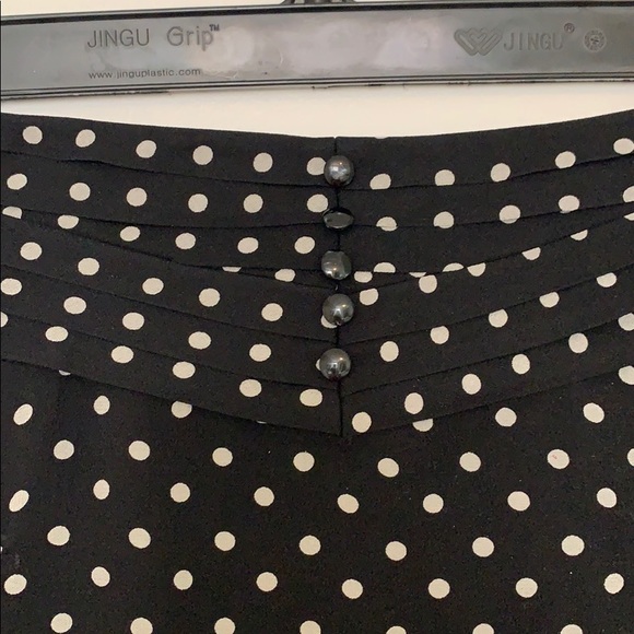 Nine West Black and White Polka Dot Flowy Skirt - Picture 3 of 7